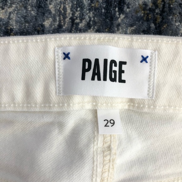 Paige Hoxton High Rise Skinny Jeans Cream NWT Women’s Size 29 - Picture 9 of 13